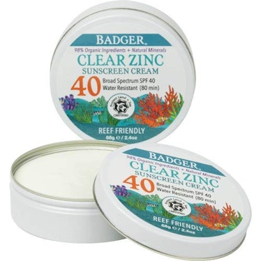 Badger Clear Zinc Sunscreen Cream SPF 40 
