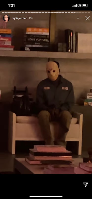 Travis Scott dressed up like Jason Voorhees