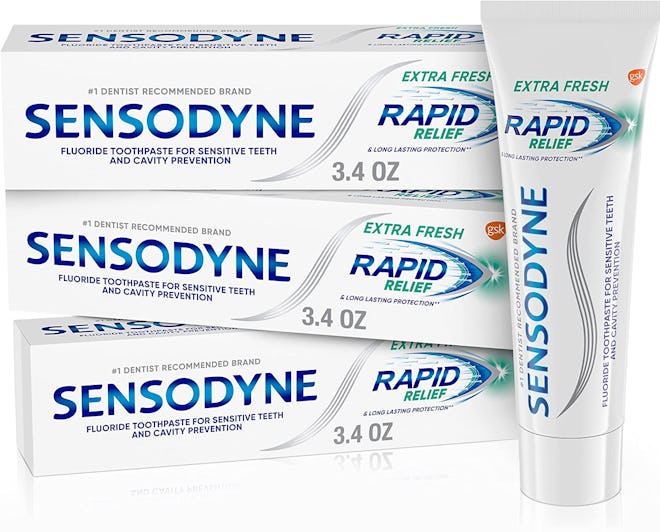 Sensodyne Rapid Relief Toothpaste (3-Pack), 3.4 Oz. Each