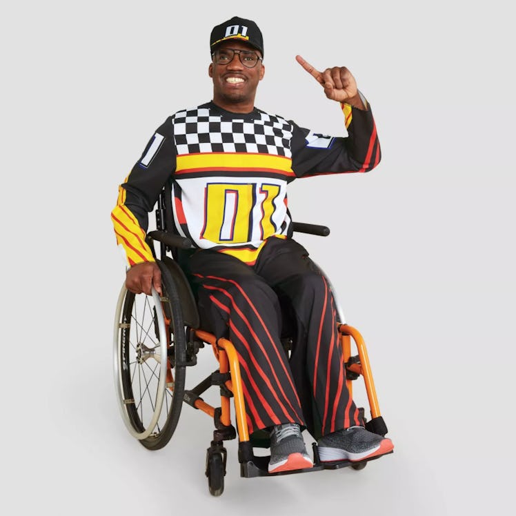 Adult Adaptive Race Car Halloween Costume Jumpsuit with Hat