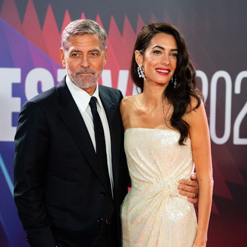 George and Amal Clooney attend 'The Tender Bar' premiere in London.