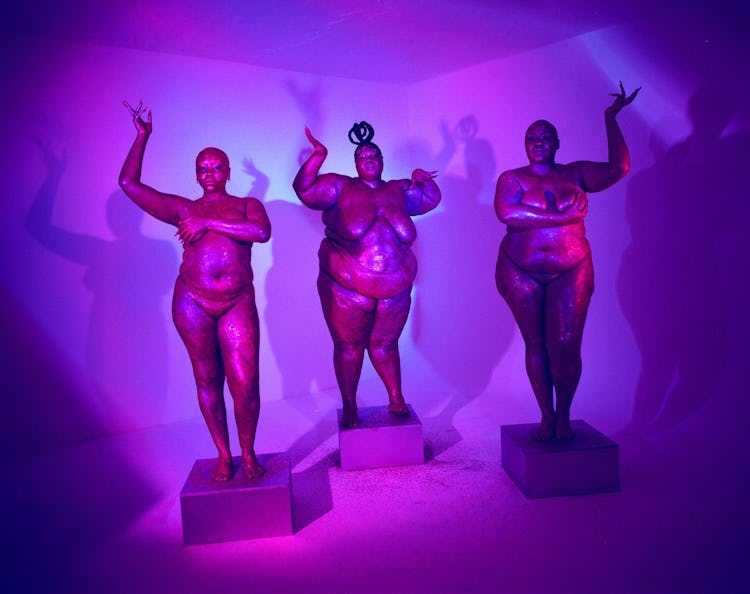 Photograph from Exhibit featuring fat, Black, queer femmes
