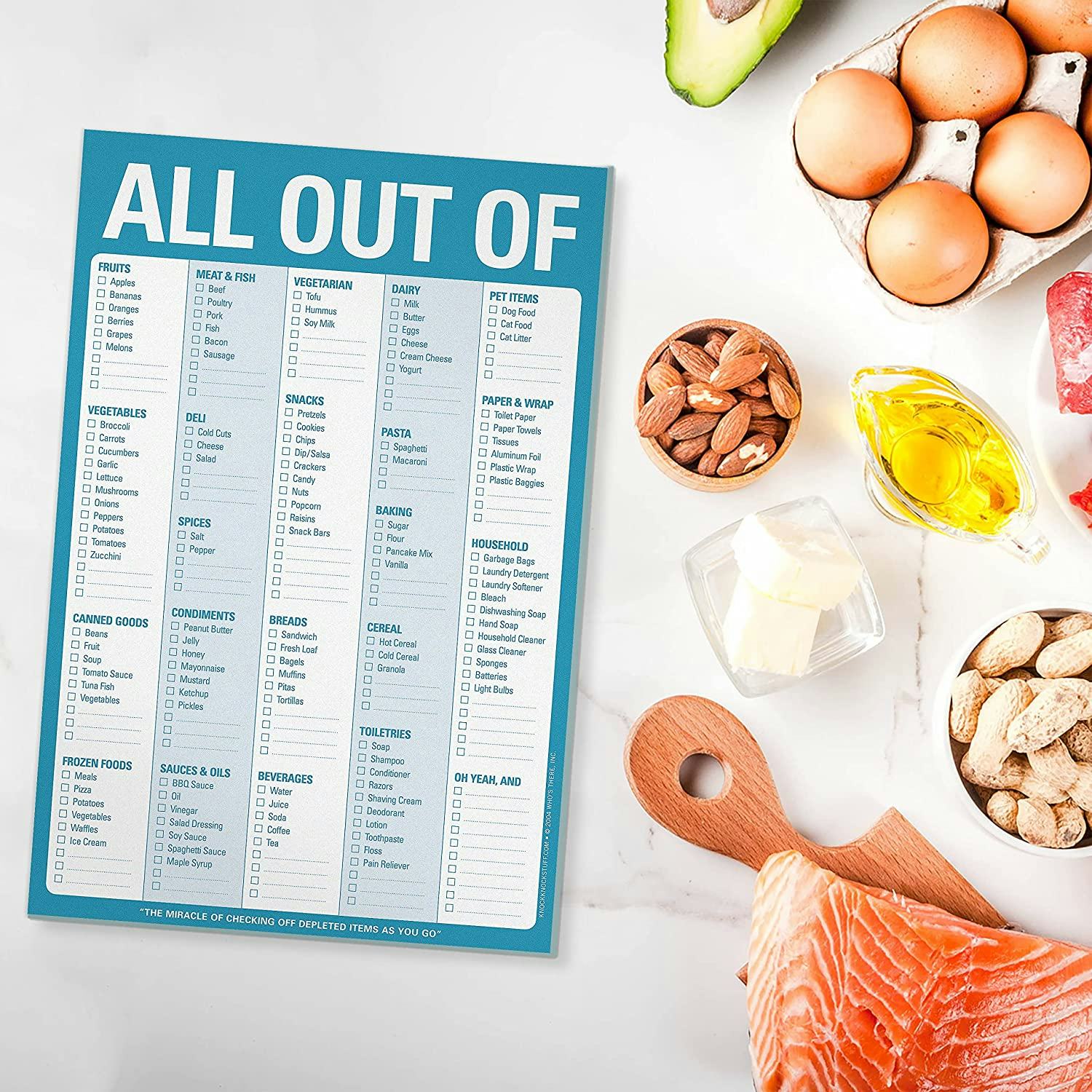 Knock Knock All Out Of Pad Grocery List