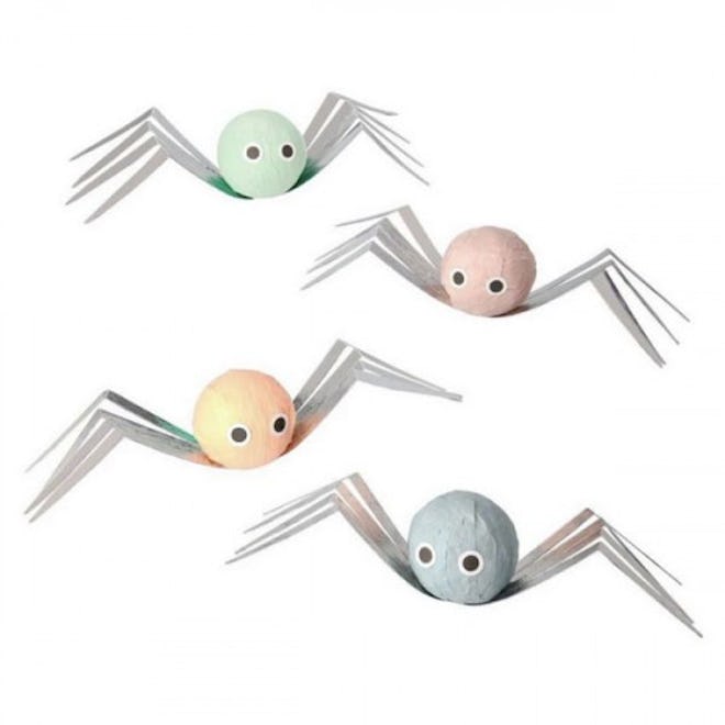 pastel halloween spider poppers with gift inside