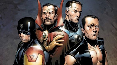 The Illuminati posing together in New Avengers: Illuminati Vol. 2 #1.