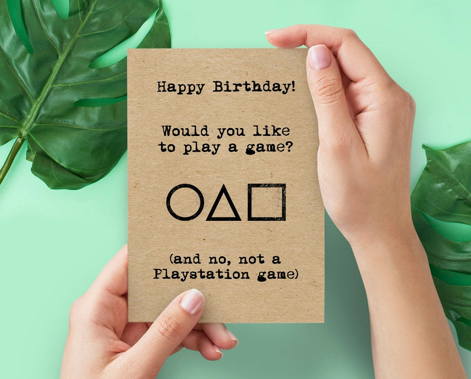 'Squid Game' Birthday Cards On Etsy For When The Party Games Begin