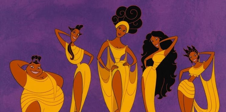 The muses in the movie Hercules are a great costume idea for curly hair