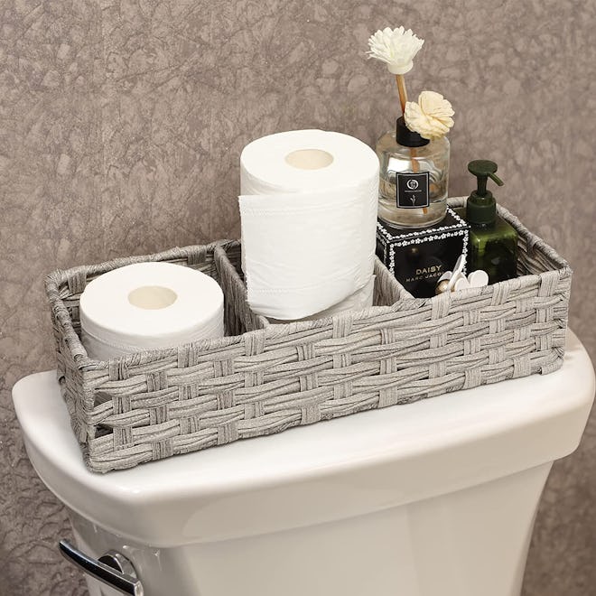 AOZITA Toilet Tank Topper Basket