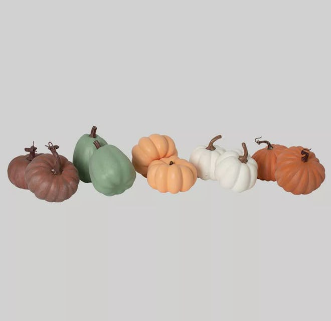 pack of ten pastel foam pumpkins from target