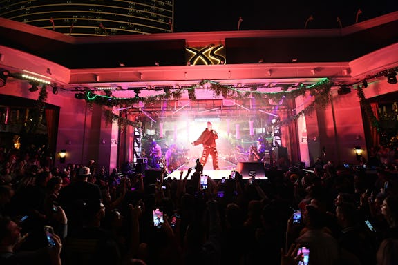 Justin Bieber performs at Justin Bieber & Friends, The Vegas Weekender event from Pollen Presents at...