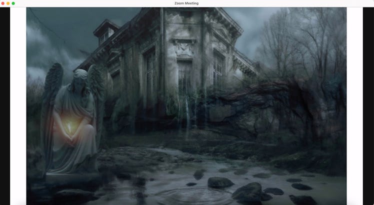 Haunted house zoom background: gothic fantasy