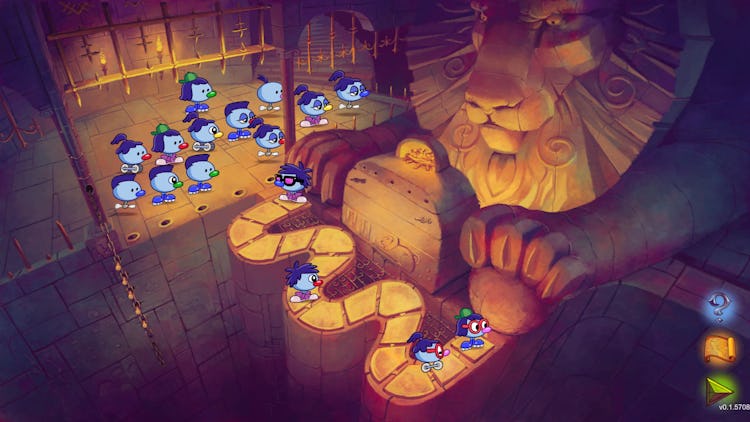 A screenshot of a crowd of Zoombinis.