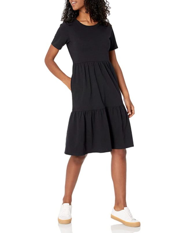 Amazon Essentials Short-Sleeve Crewneck Tiered Dress