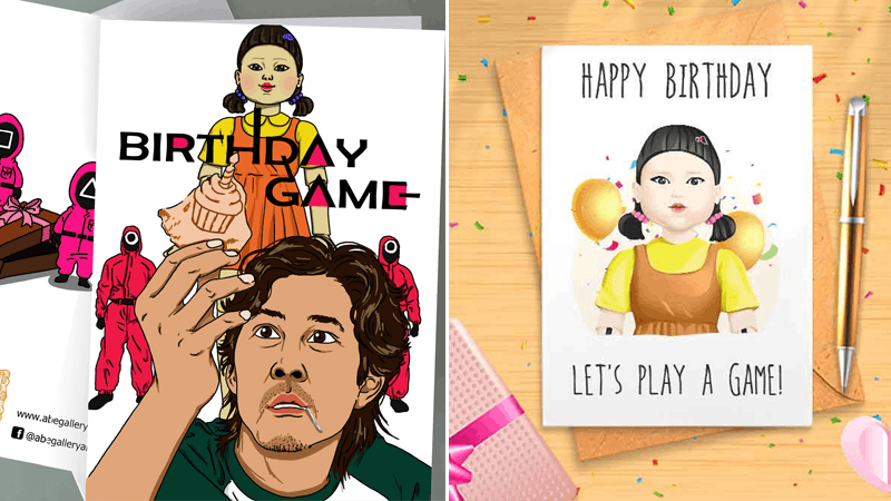 'Squid Game' Birthday Cards On Etsy For When The Party Games Begin