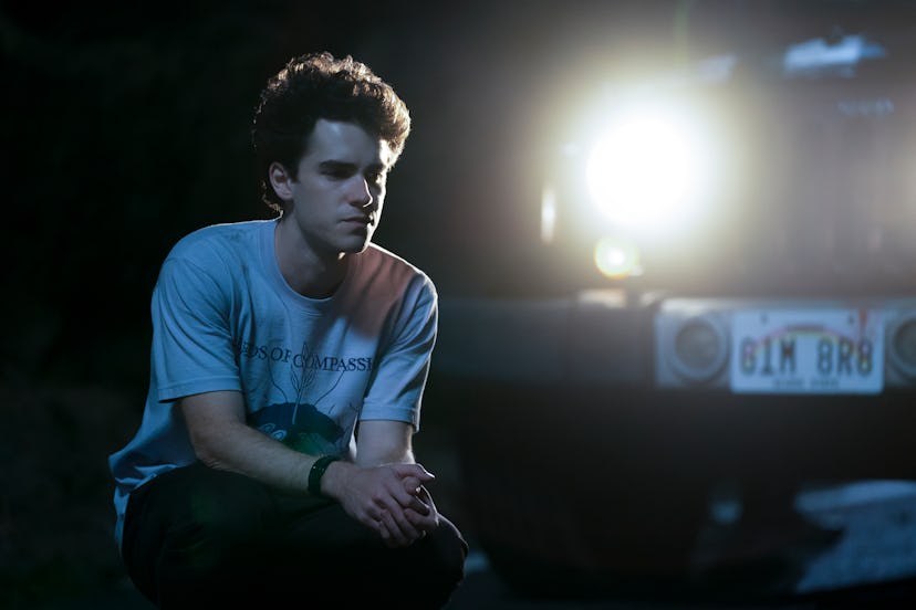 Ezekiel Goodman as Dylan contemplating his options following the groups car accident in ‘I Know What…