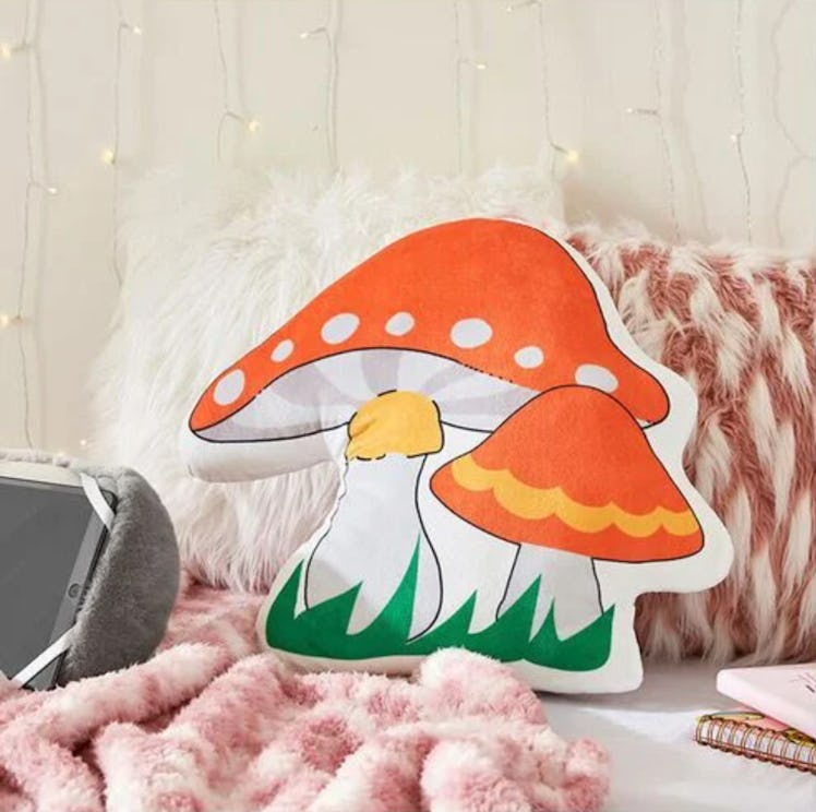 This mushroom throw pillow is part of Forever21's Home store launch collection.