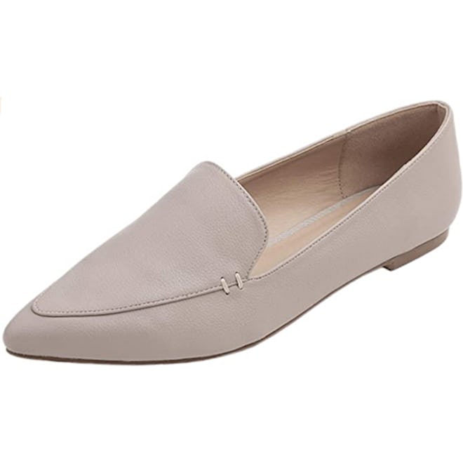 Feversole Pointed Toe Flat Loafers
