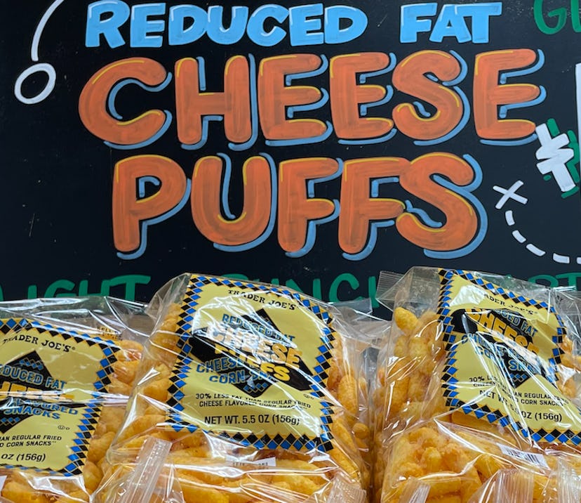reduced fat cheese puffs