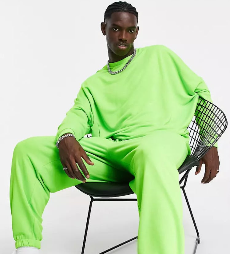 lime green sweat pants