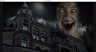 Haunted house zoom background: vampiric castle