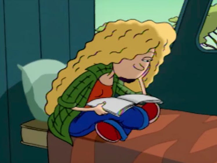 A curly hair halloween costume idea includes Debbie Thornberry from 'The Wild Thornberries'