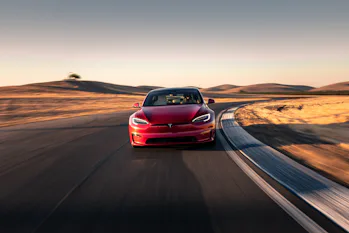 Tesla Model S in action.