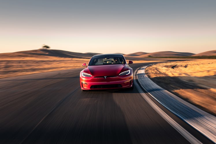 Tesla Model S in action.