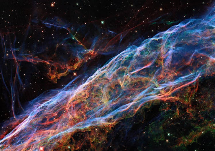 This image taken by the NASA/ESA Hubble Space Telescope revisits the Veil Nebula