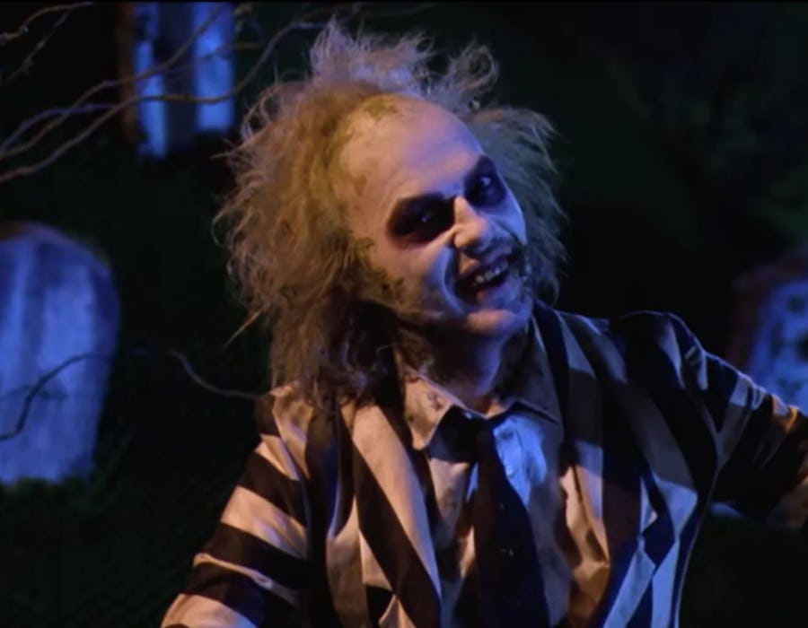 Michael Keaton plays the titular Beetlejuice.