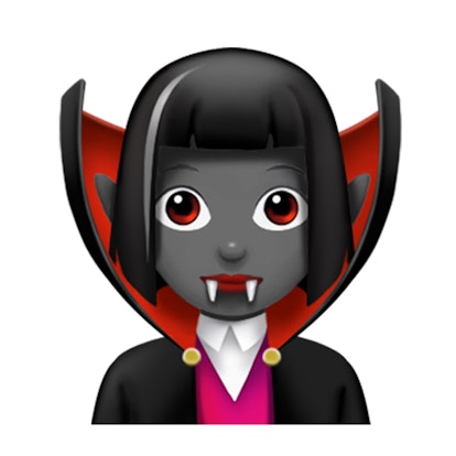 Halloween spooky emoji: vampire