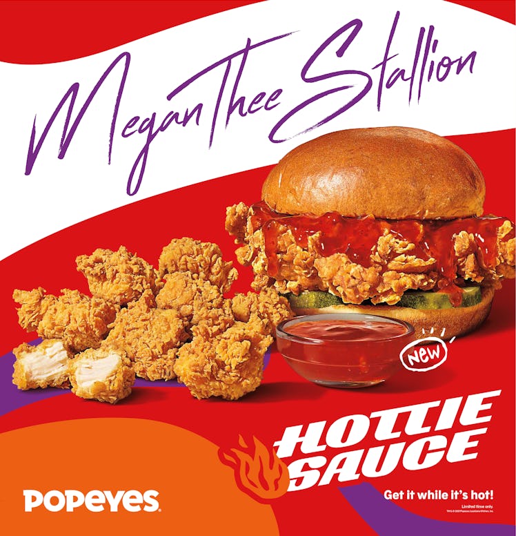 Here's the scoop on Popeyes' Megan Thee Stallion Hottie Sauce and Merch lineup.