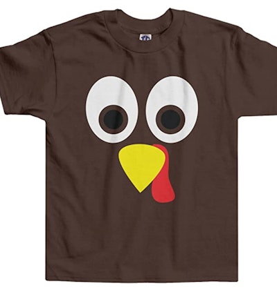 Toddler Boy Thanksgiving Turkey Face Shirt