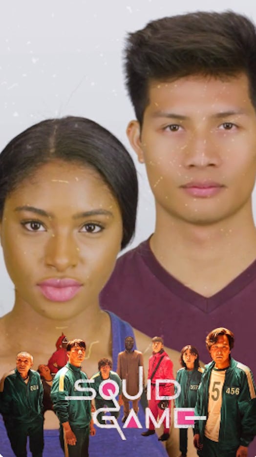 These 'Squid Game' Snapchat Lenses include a photo of the main cast.