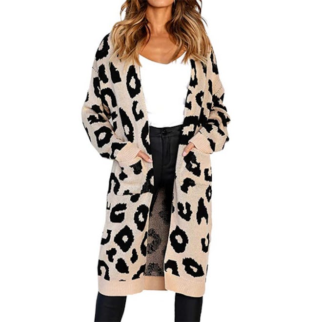 BTFBM Leopard Knit Cardigan