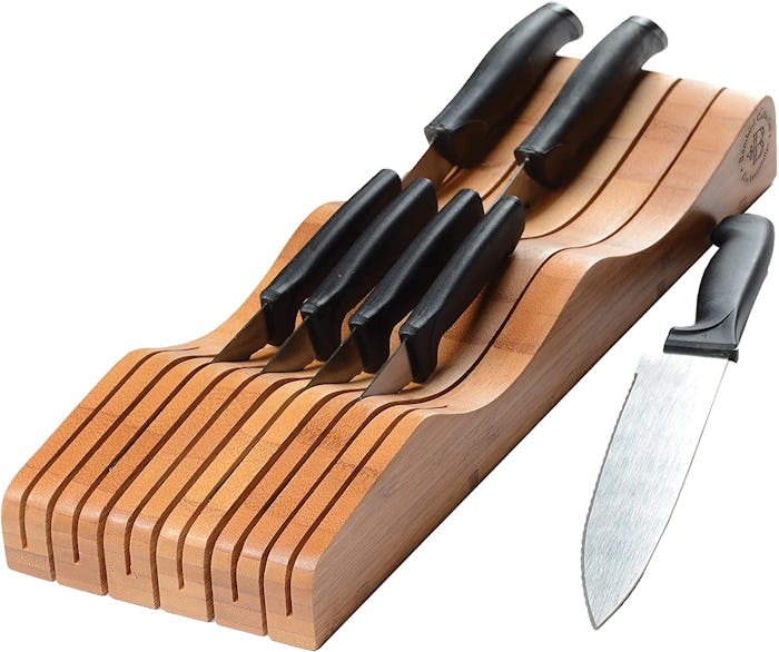 Bambüsi Bamboo In-Drawer Knife Block
