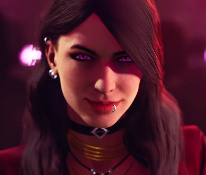 A screenshot of a character from 'Vampire: The Masquerade - Bloodlines 2'