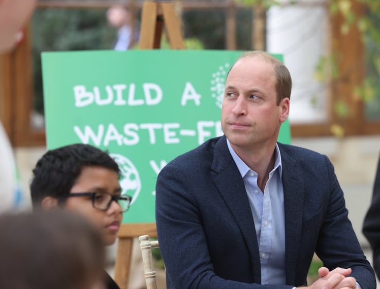 Prince William, sitting.