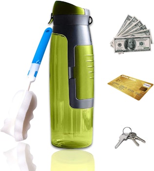 Googcel Sports Water Bottle with Storage Compartment 