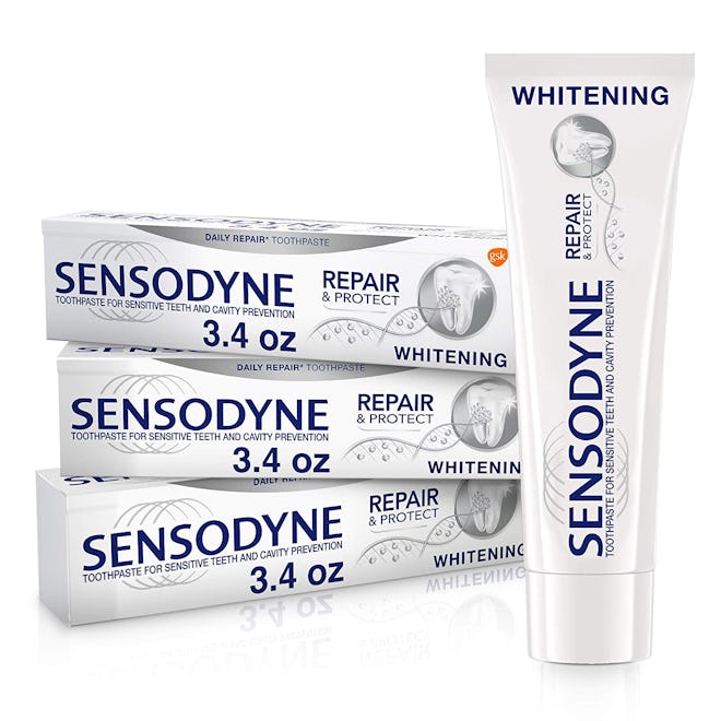 Sensodyne Repair & Protect Teeth Whitening Sensitive Toothpaste, 3.4 Oz. (3-Pack)