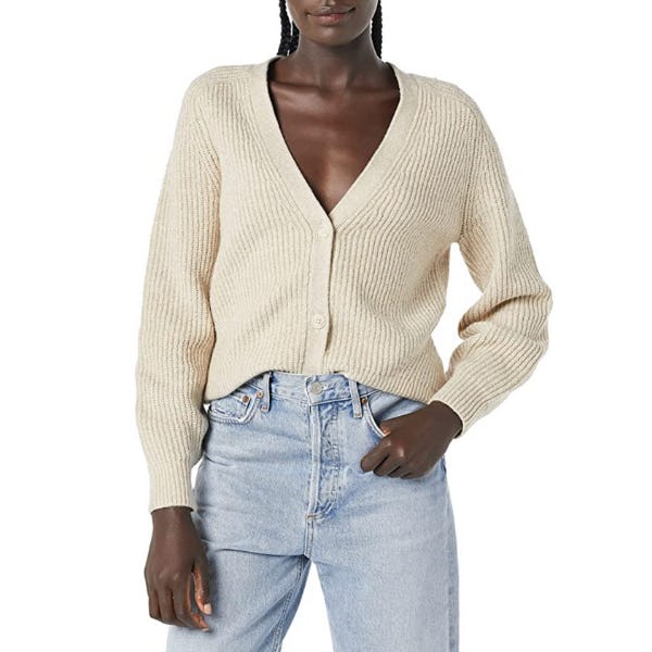 Amazon Essentials Soft Touch Ribbed Blouson Cardigan