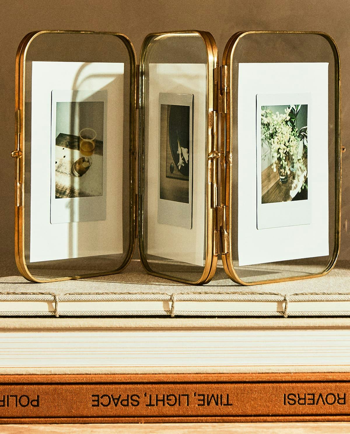 Golden Metal Triple Frame