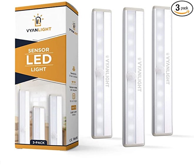 VYANLIGHT Motion Activated Under Cabinet Lights (3-Pack)