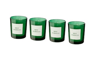 Ringlad Scented candle in glass, Mint/green