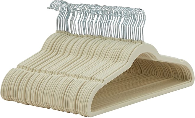 Amazon Basics Slim Velvet Non-Slip Hangers (50-Pack)