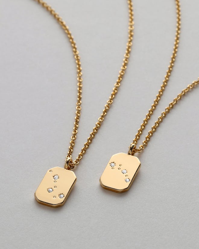 Bryan Anthonys gold matching constellation necklace set