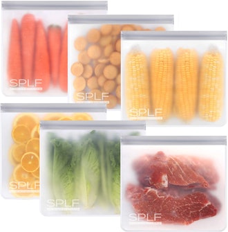 SPLF Reusable Food Storage Bags (6 Pack)