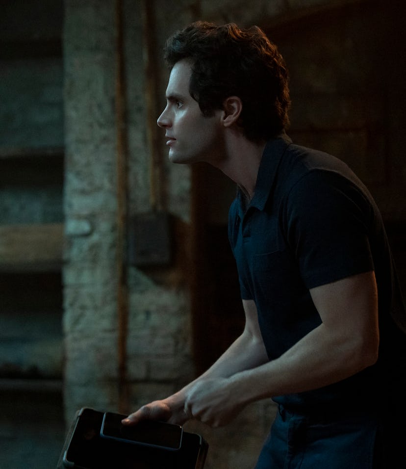 VICTORIA PEDRETTI as LOVE QUINN and PENN BADGLEY as JOE GOLDBERG in Netflix's 'You' Season 3