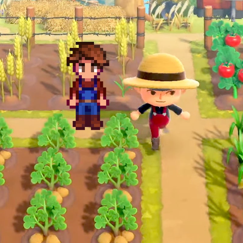 animal crossing new horizons 2.0 update farmer stardew valley