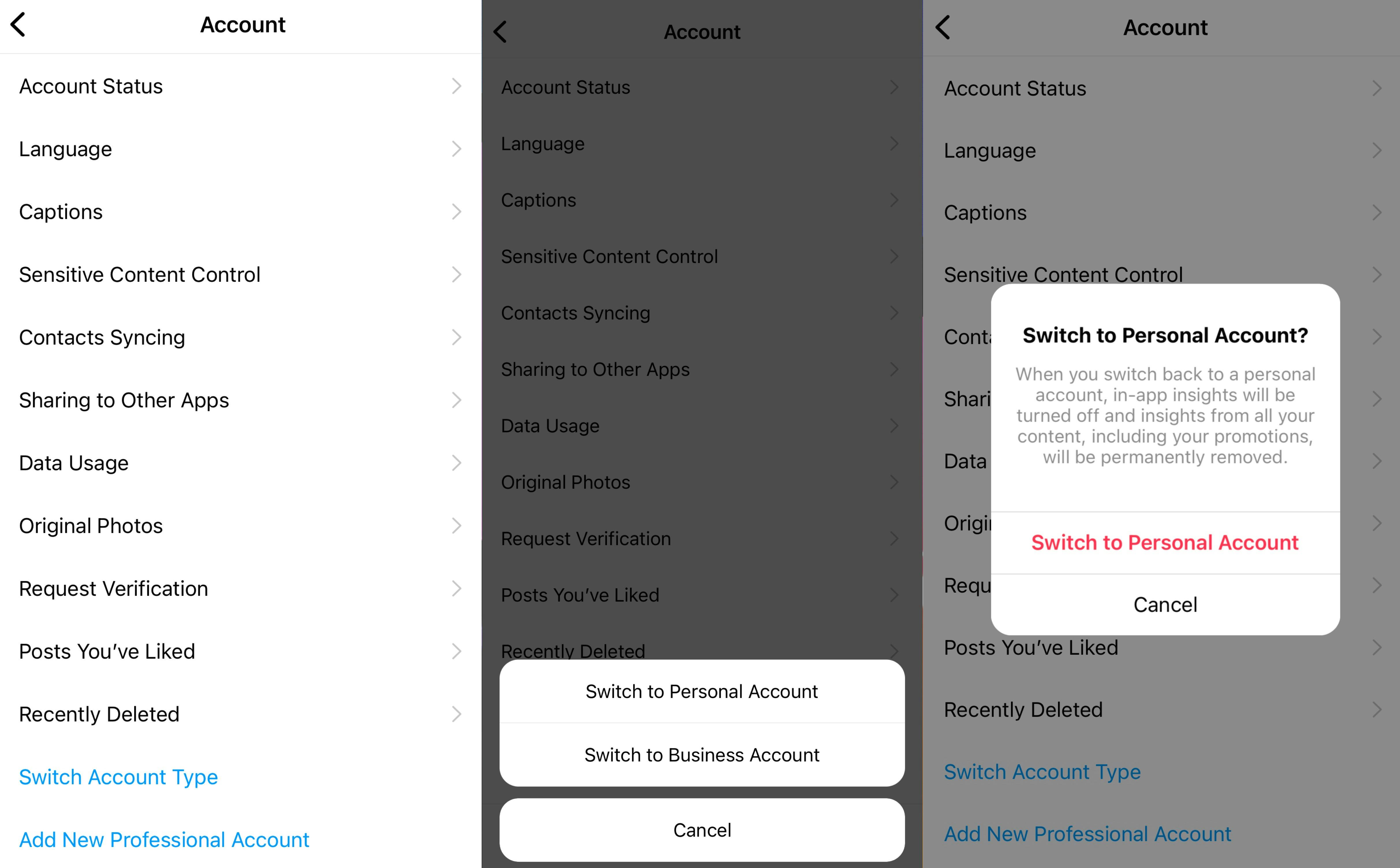 How To Switch Back To A Personal Account On Instagram