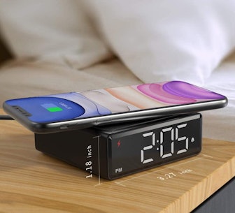 NOKLEAD Digital Alarm Clock with Wireless Charger